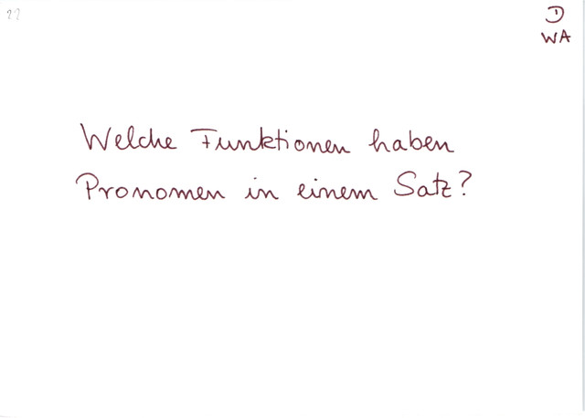 Funktion Pronomen