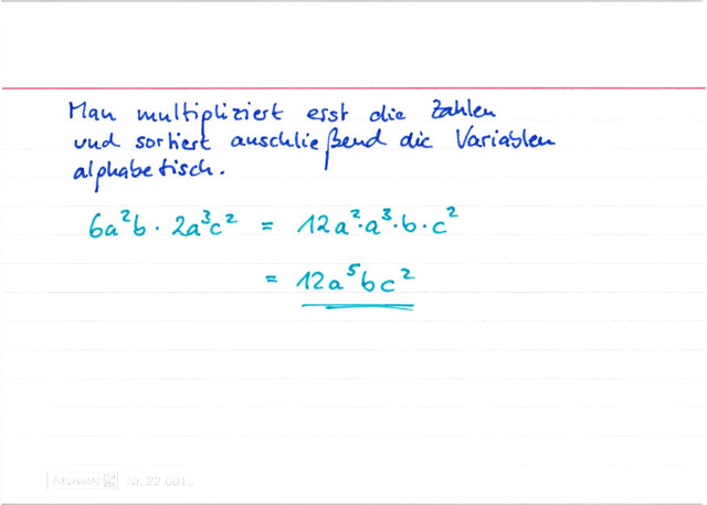 Produktterm zusammenfassen