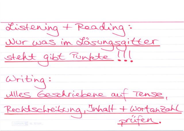 Was muss ich bei den Aufgaben der schriftlichen Prüfungen generell beachten?
