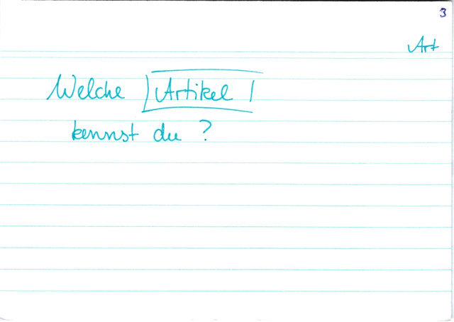 Übersicht Artikel