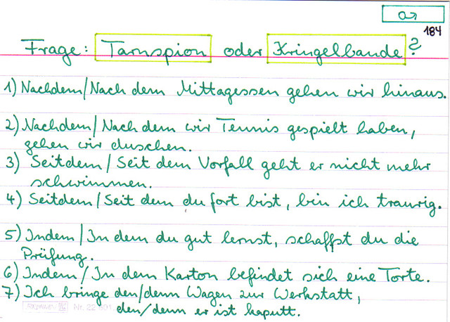 Tarnspion oder Kringelbande?