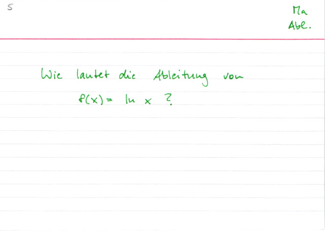 Natürlichen Logarithmus ableiten