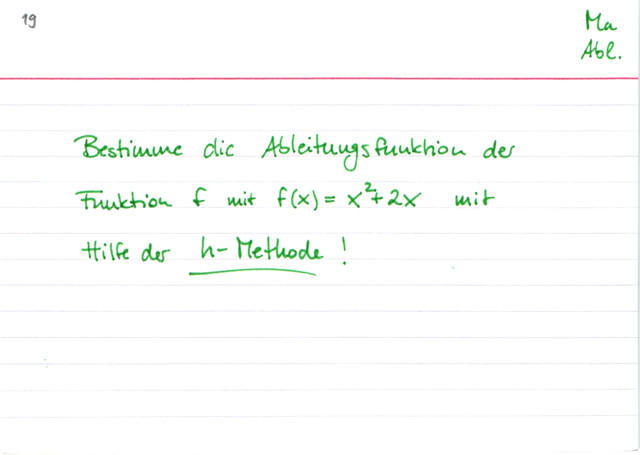 Polynome ableiten mit Hilfe der h-Methode