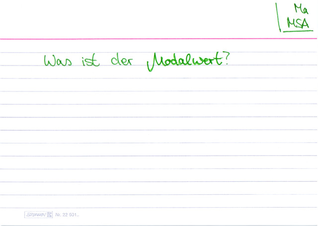 Was ist der Modalwert?