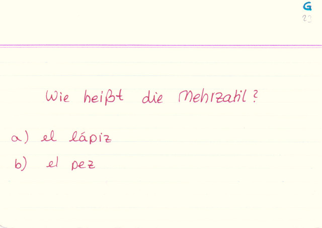 Wie heißt die Mehrzahl?