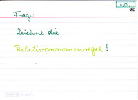 Zeichne die Relativpronomenregel!