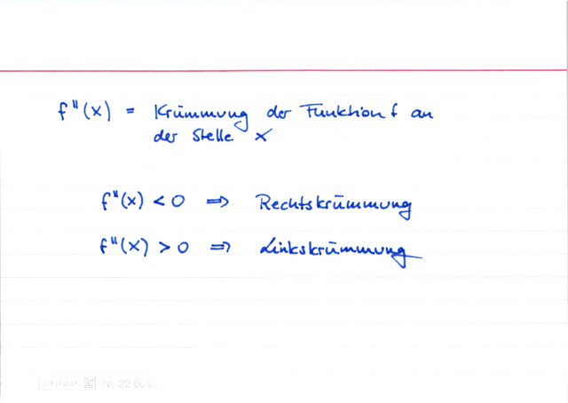 Bedeutung der zweiten Ableitung