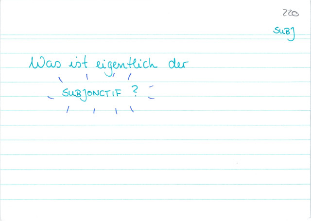 Bedeutung Subjonctif