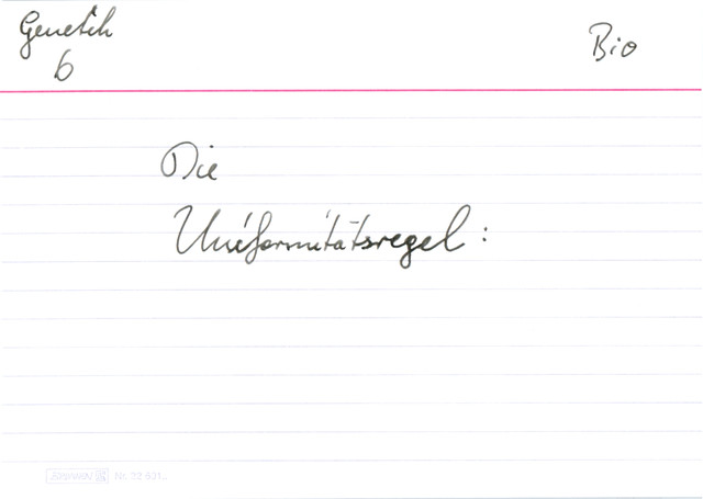 Die Uniformitätsregel