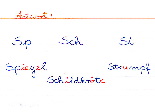 Blaue Freundschaften -sp/-sch Teil II