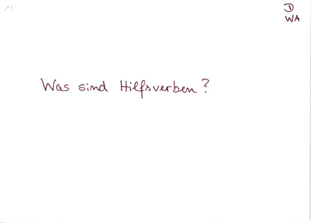 Was sind Hilfsverben?