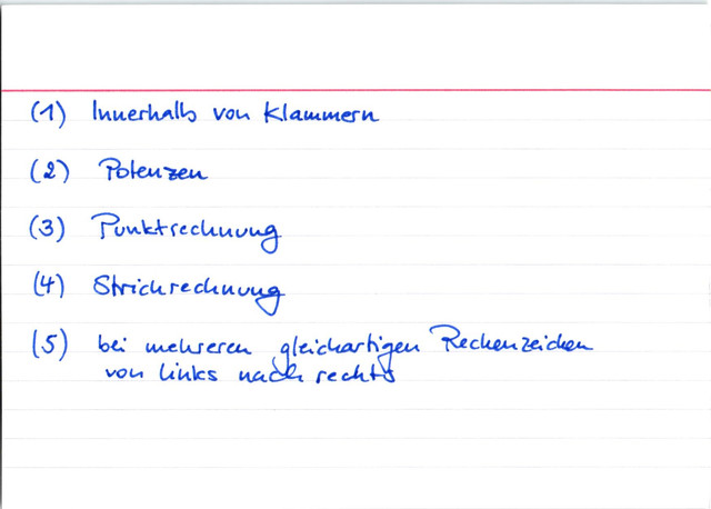 Rechenreihenfolge