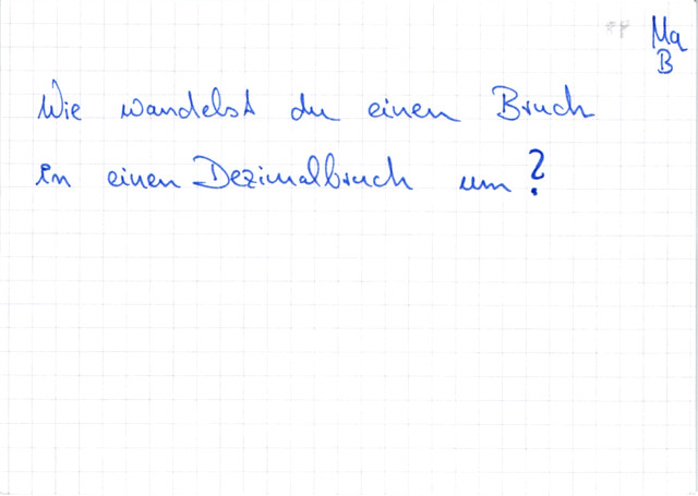Brüche in Dezimalbrüche umwandeln