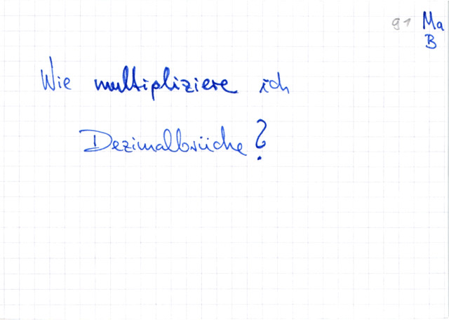Dezimalbrüche multiplizieren