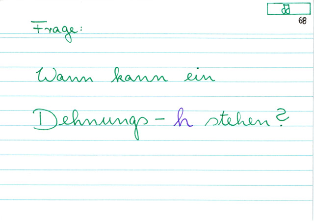 Erklärung wann Dehnungs -h steht