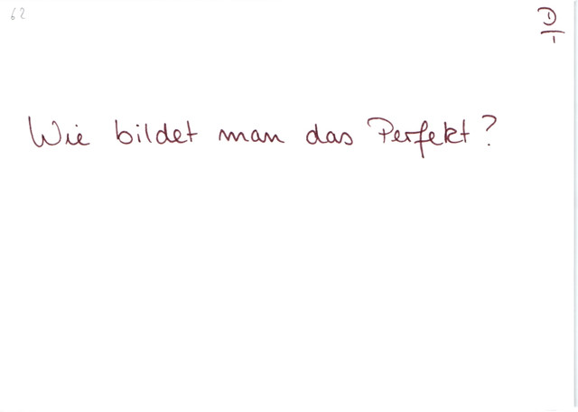 Bildung des Perfekt