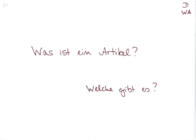 Was ist ein Artikel?