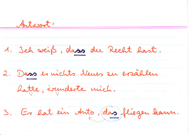 Entscheide dich: das oder dass!