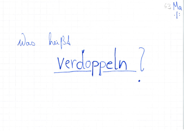 Zahlen verdoppeln II