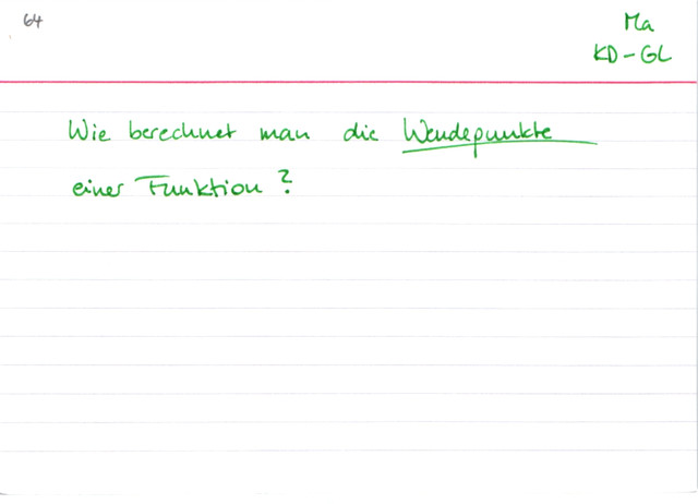 Wendepunkte berechnen