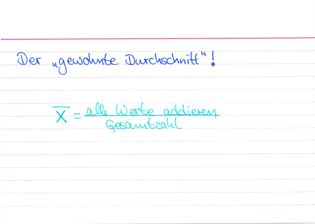Was ist das arithmetische Mittel?