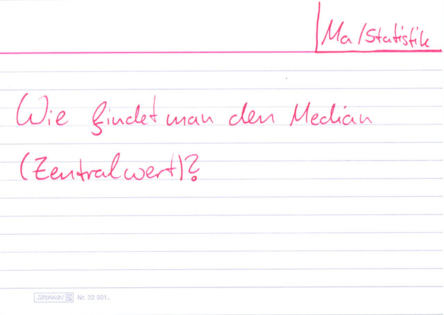 Wie findet man den Median?