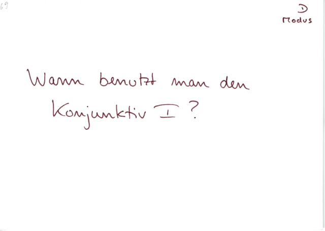 Nutzung des Konjuktiv I