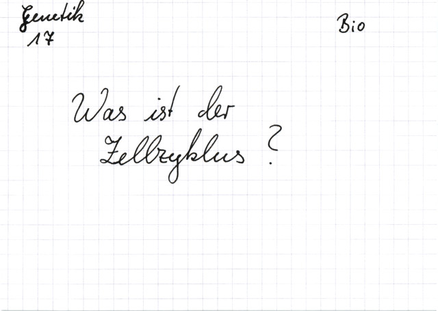 Was ist der Zellzyklus?