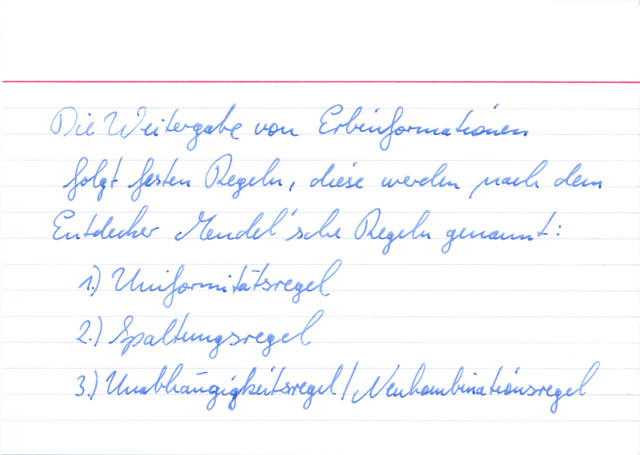 Vererbungsregeln nach Mendel