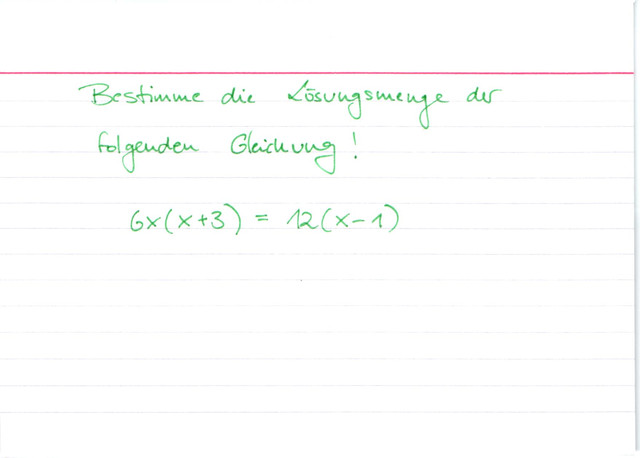 Übung: Bestimme die Lösungsmenge