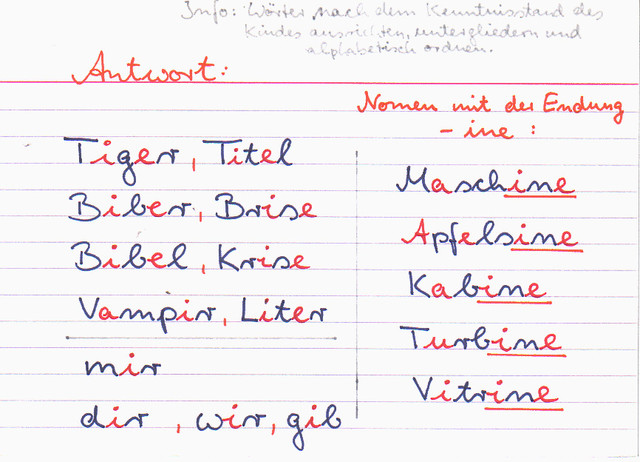 Ausnahmen zum langen i