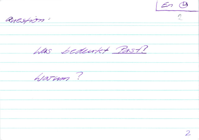 Was bedeutet Past?