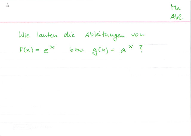 Exponentialfunktionen ableiten