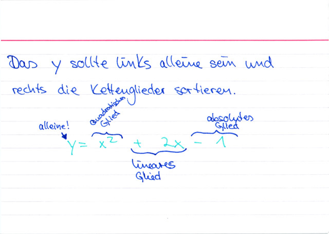 Wie sollte jede Funktionsgleichung aussehen?