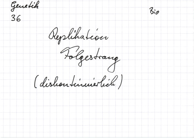 Replikation - Folgestrang