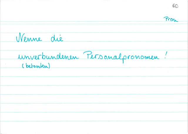 Betonte Personalpronomen