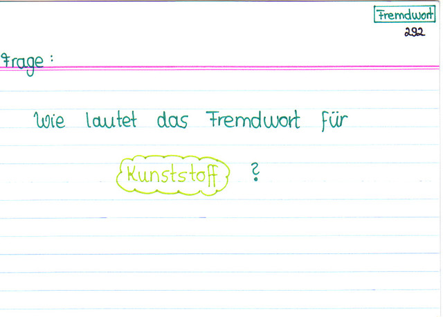 Fremdwort für Kunststoff