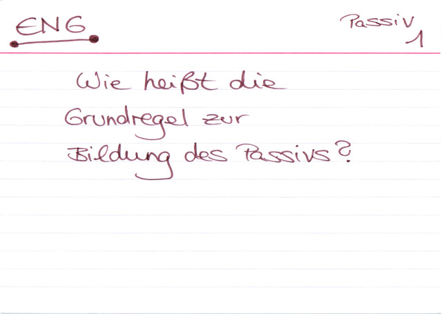 Wie heißt die Grundregel zur Bildung des Passivs?