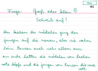 Groß oder klein?
