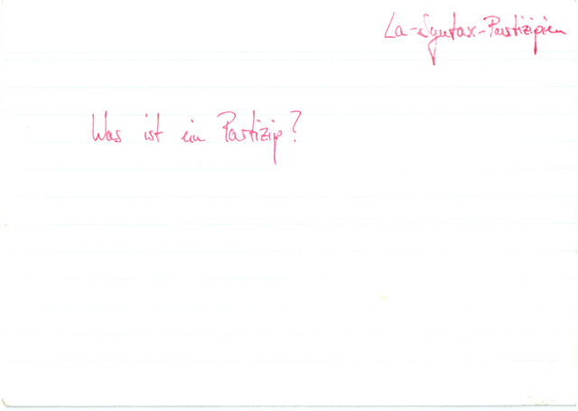 Was ist ein Partizip?