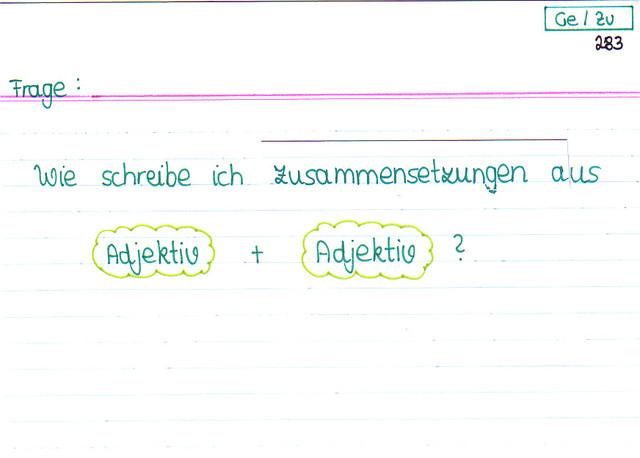 Wie schreibe ich Zusammensetzungen aus Adjektiv und Adjektiv?