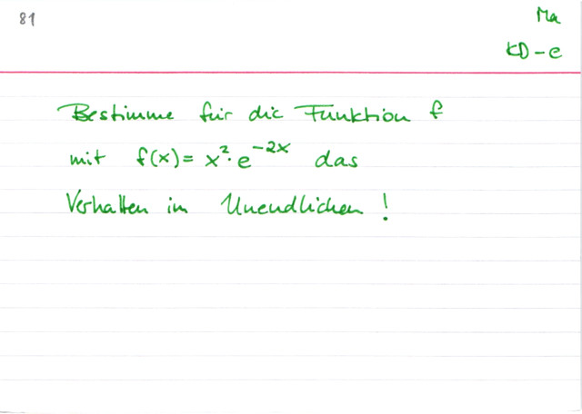 Das Verhalten im Unendlichen bei e-Funktionen bestimmen Beispiel