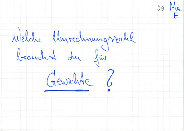 Einheitenvorsätze bei Gewichten umrechnen