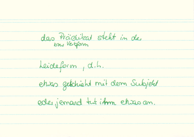 Was bedeutet passiv?