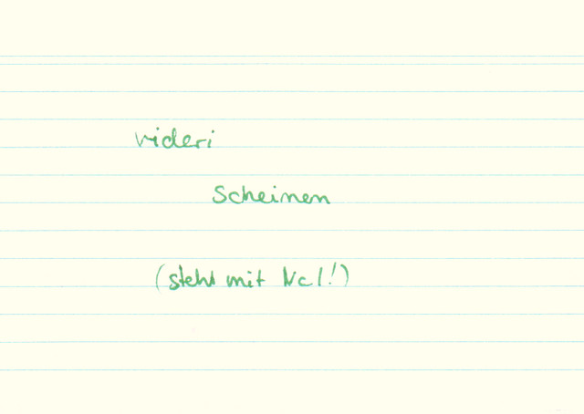 Wie heißt der Infinitiv Präsens Passiv von "videre"?