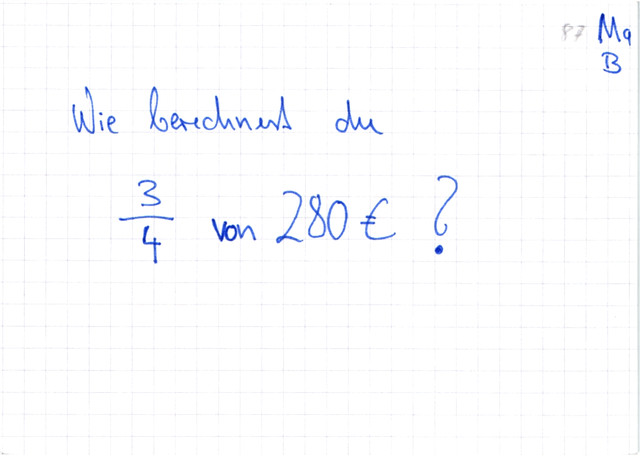 Teile durch Bruchmultiplikation berechnen Beispiel