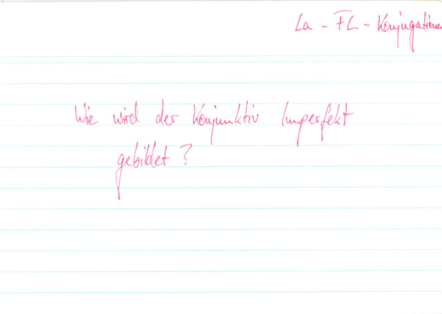 Wie wird der Konjunktiv Imperfekt gebildet?