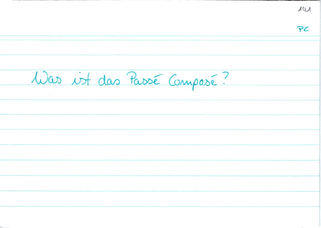 Bedeutung passé composé