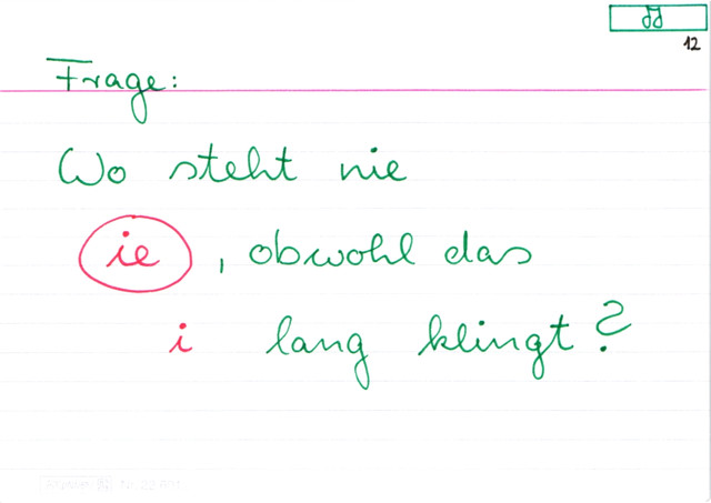 langes "i" am Wortanfang