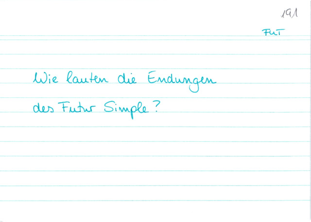 Endungen des futur simple